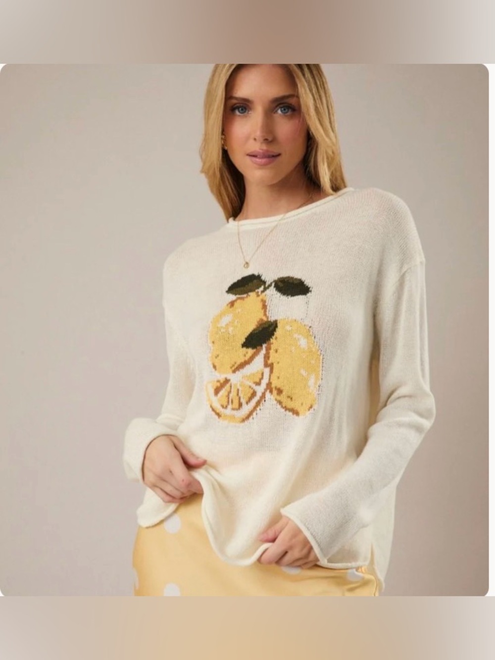 NWT Sunday Edition Lemon Pullover Sweater